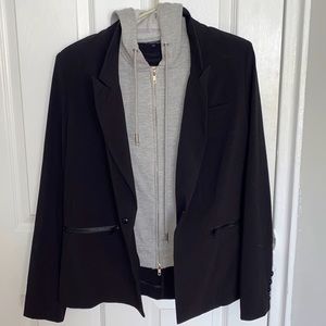 Blazer with attached hood